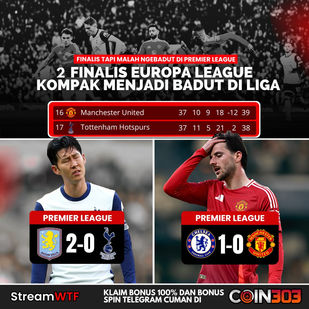 Finalis Europa League, Tapi Terpuruk di Premier League: MU & Tottenham Kalah Lagi!